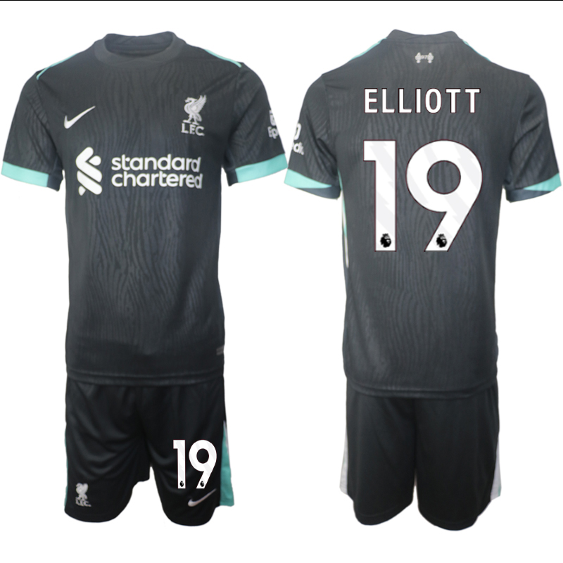 Men 2024-2025 Club Liverpool away Black #19 Soccer Jersey